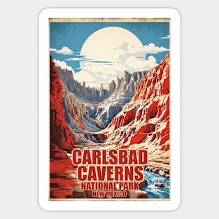 Carlsbad Caverns National Park New Mexico USA Travel Tourism Retro Vintage Sticker